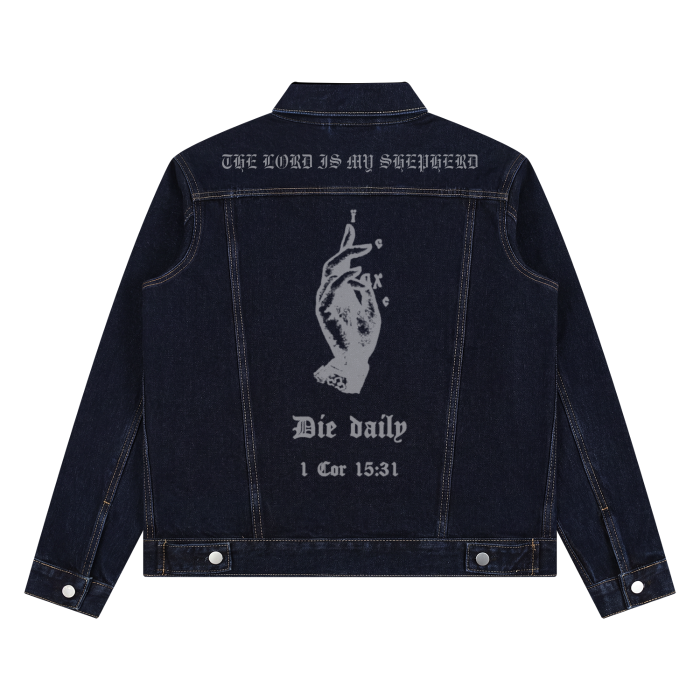 "THE LORD IS MY SHEPHERD" Denim Jacket 2.0