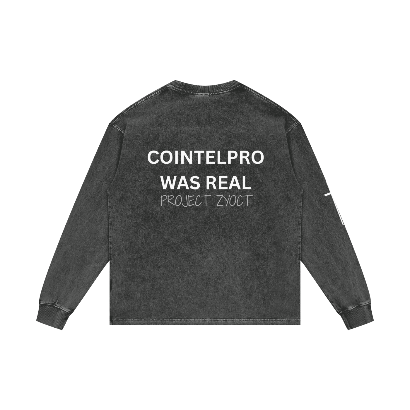 "COINTELPRO Was Real" Acid Wash Long Sleeve