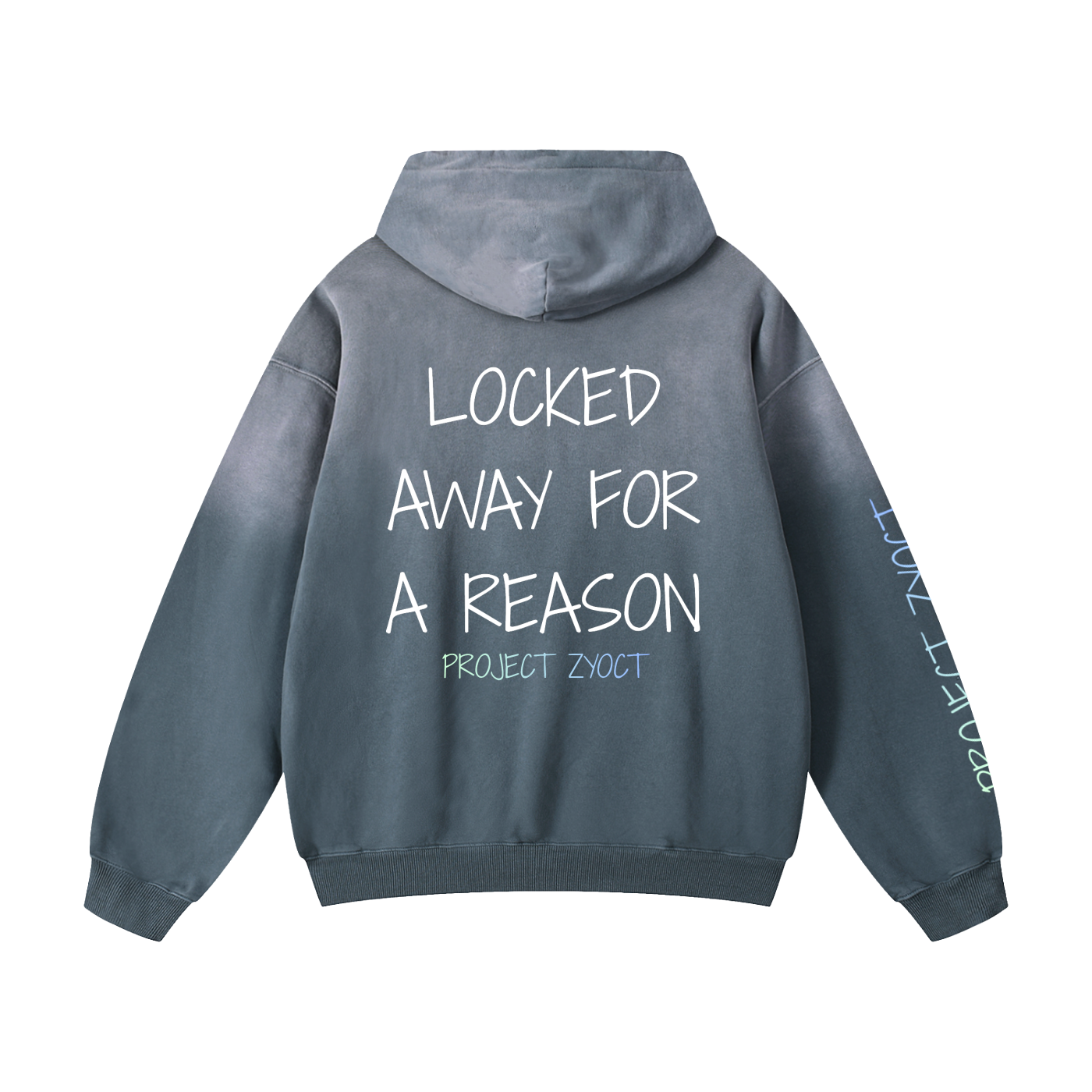 "LOCKED AWAY FOR A REASON" Heavyweight Sunfade Oversized Hoodie