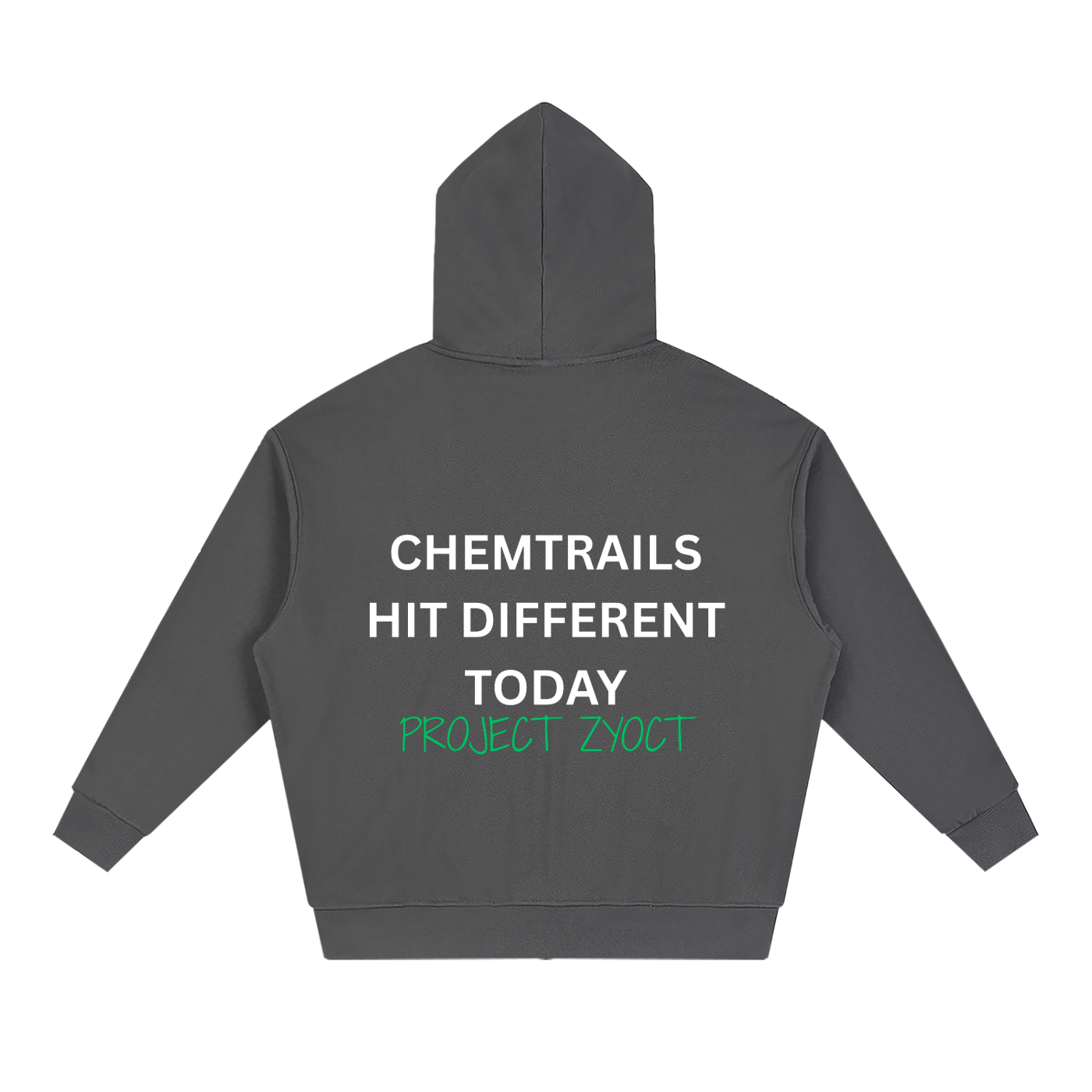 "Chemtrails Hit Different Today" Full Zip Hoodie