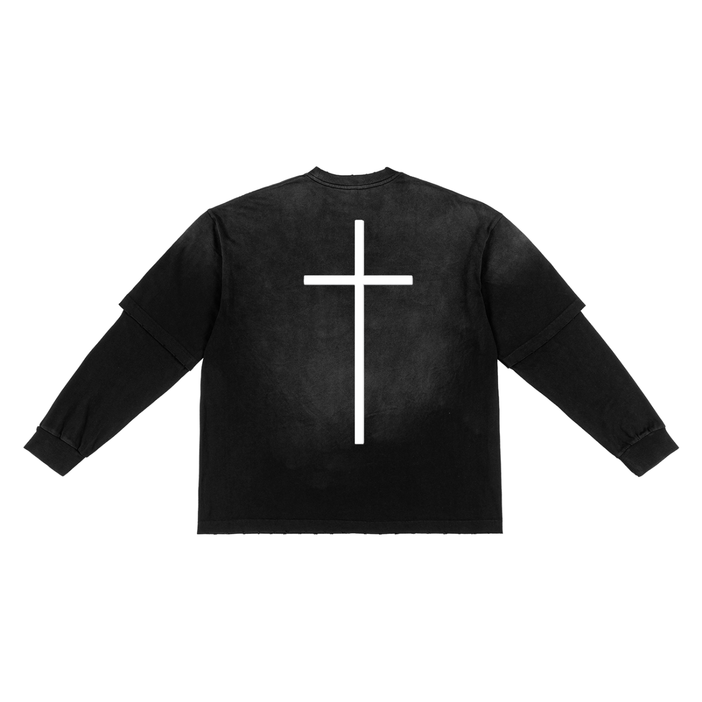 Simple Cross Sunfade Two-Piece Shirt