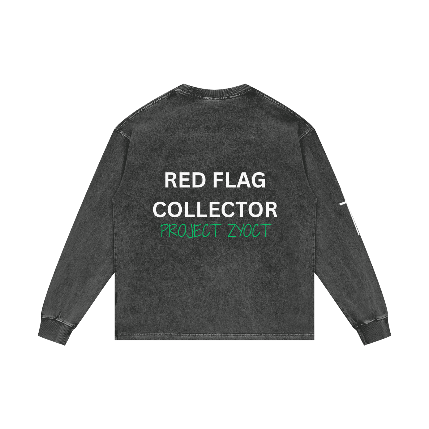 "Red Flag Collector" Acid Wash Long Sleeve
