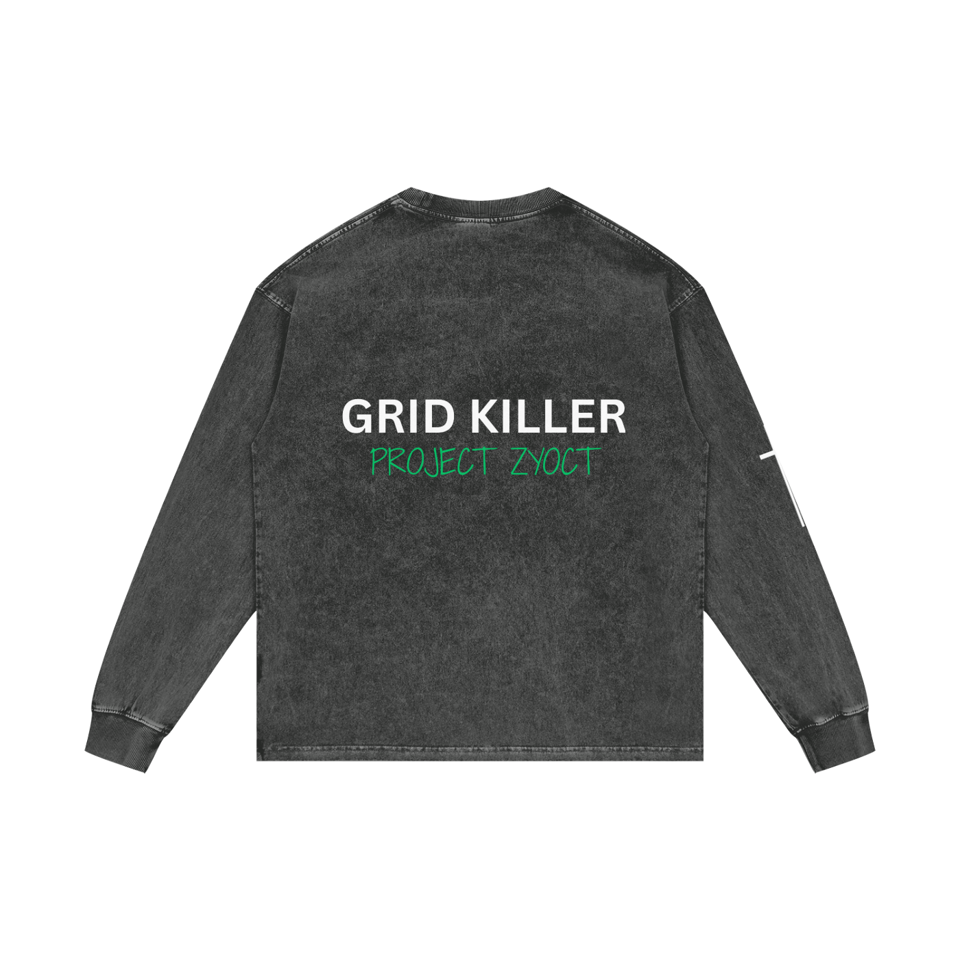 "Grid Killer" Acid Wash Long Sleeve