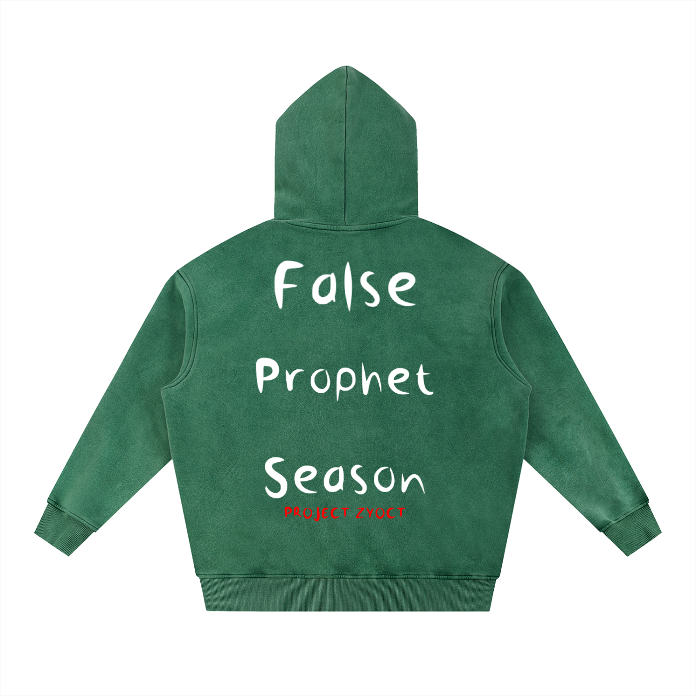 "False Prophet Season" Snow Wash Oversize Hoodie
