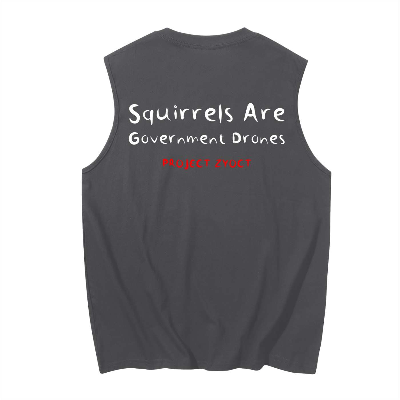 "Squirrels Are Government Drones" Cotton Tank Top