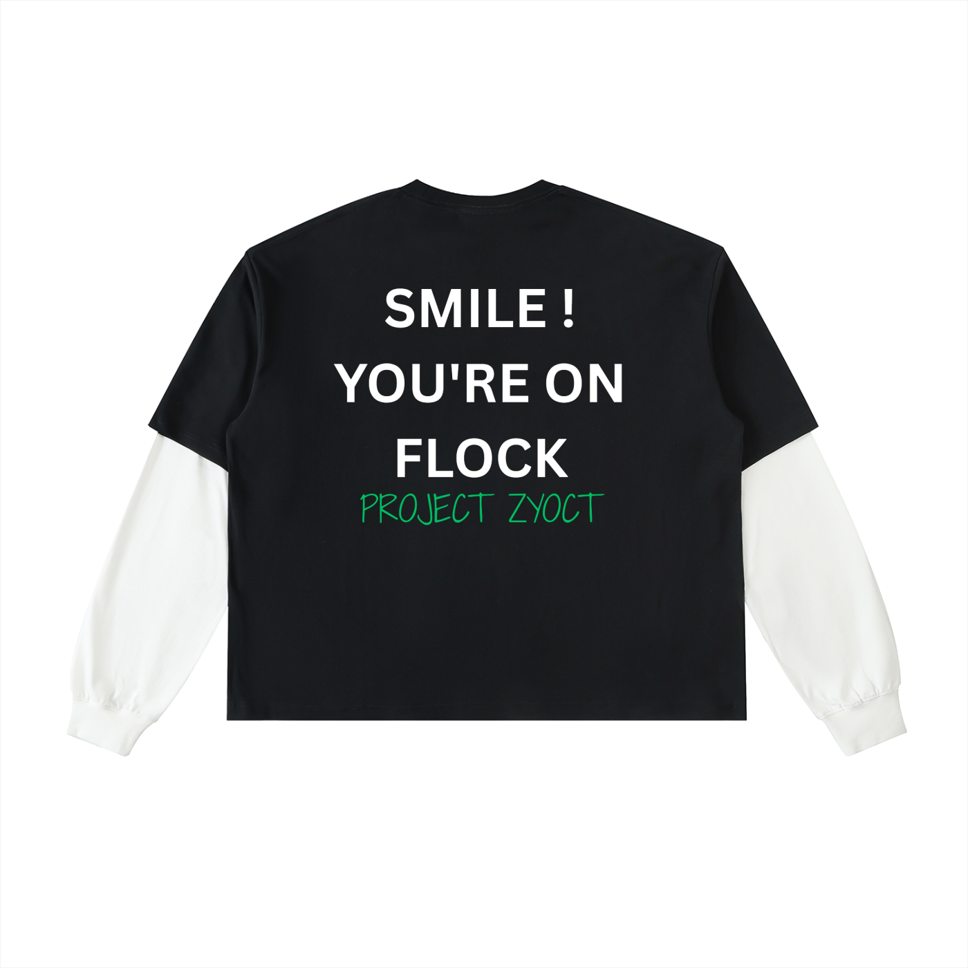 "Smile You're On Flock" Layered Shirt