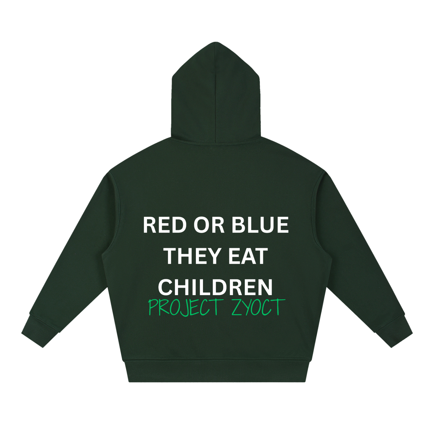 "Red or Blue They Eat Children" Heavyweight Hoodie