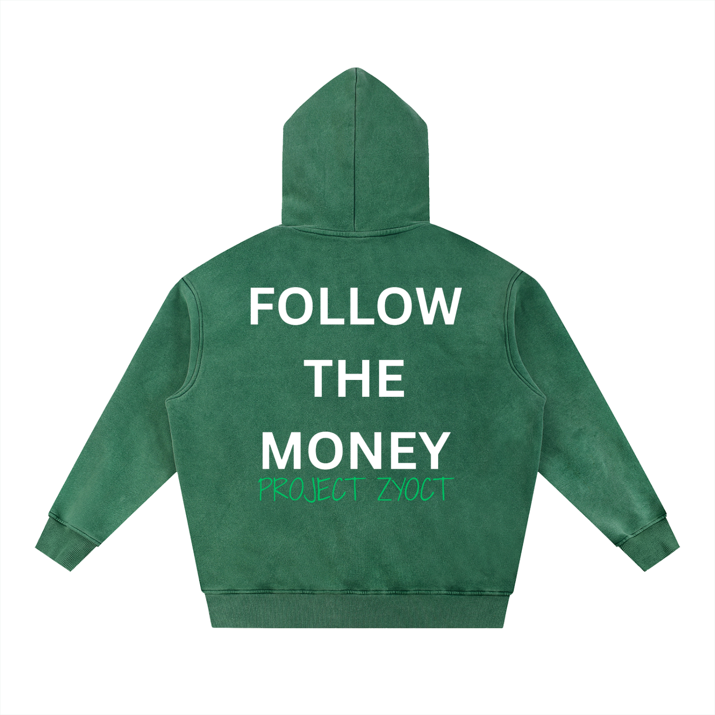 "Follow the Money" Snow Wash Oversize Hoodie