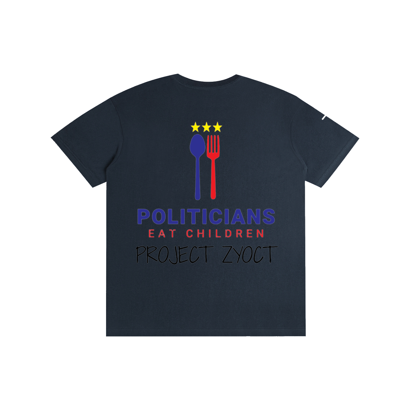 "Politicians Eat Children" Cotton T-Shirt 2.0