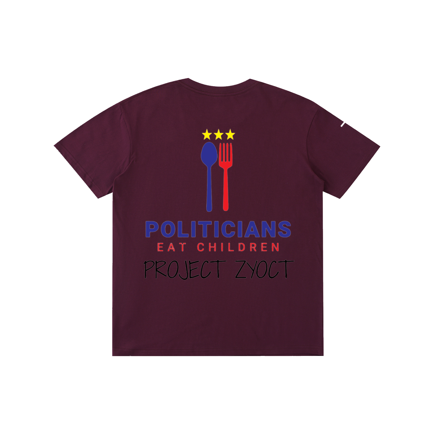 "Politicians Eat Children" Cotton T-Shirt 2.0