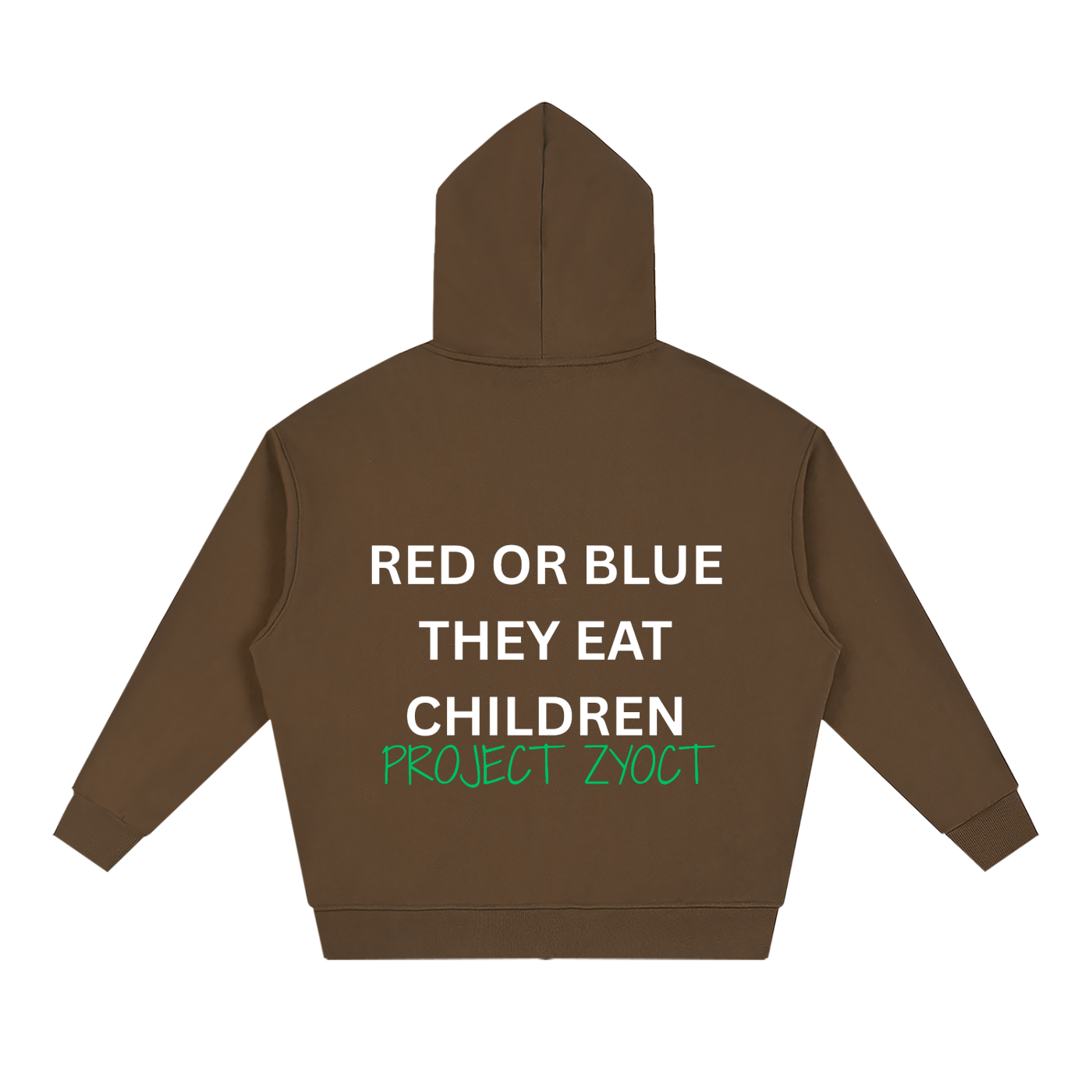 "Red or Blue They Eat Children" Full Zip Hoodie