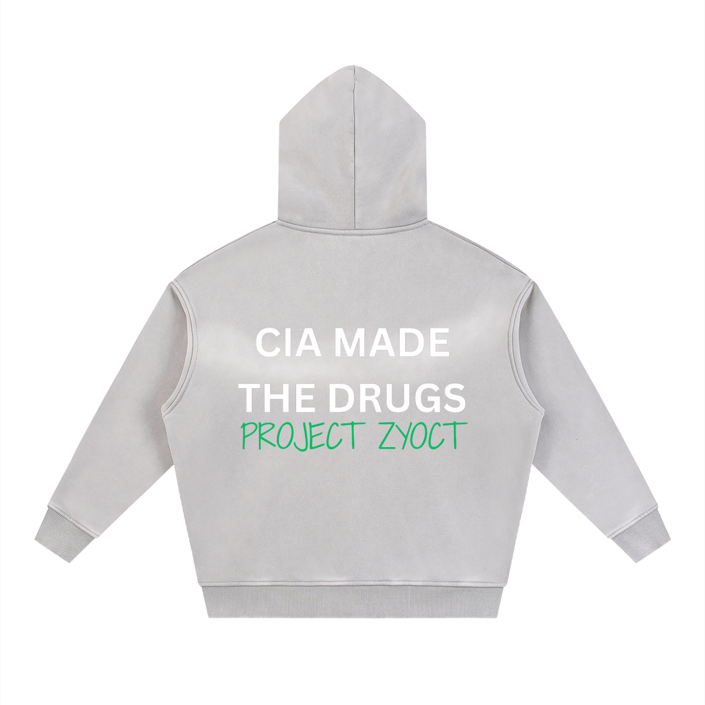"CIA Made the Drugs" faded Zipper Hoodie