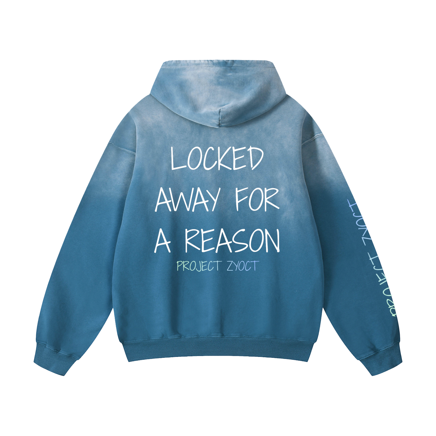 "LOCKED AWAY FOR A REASON" Heavyweight Sunfade Oversized Hoodie