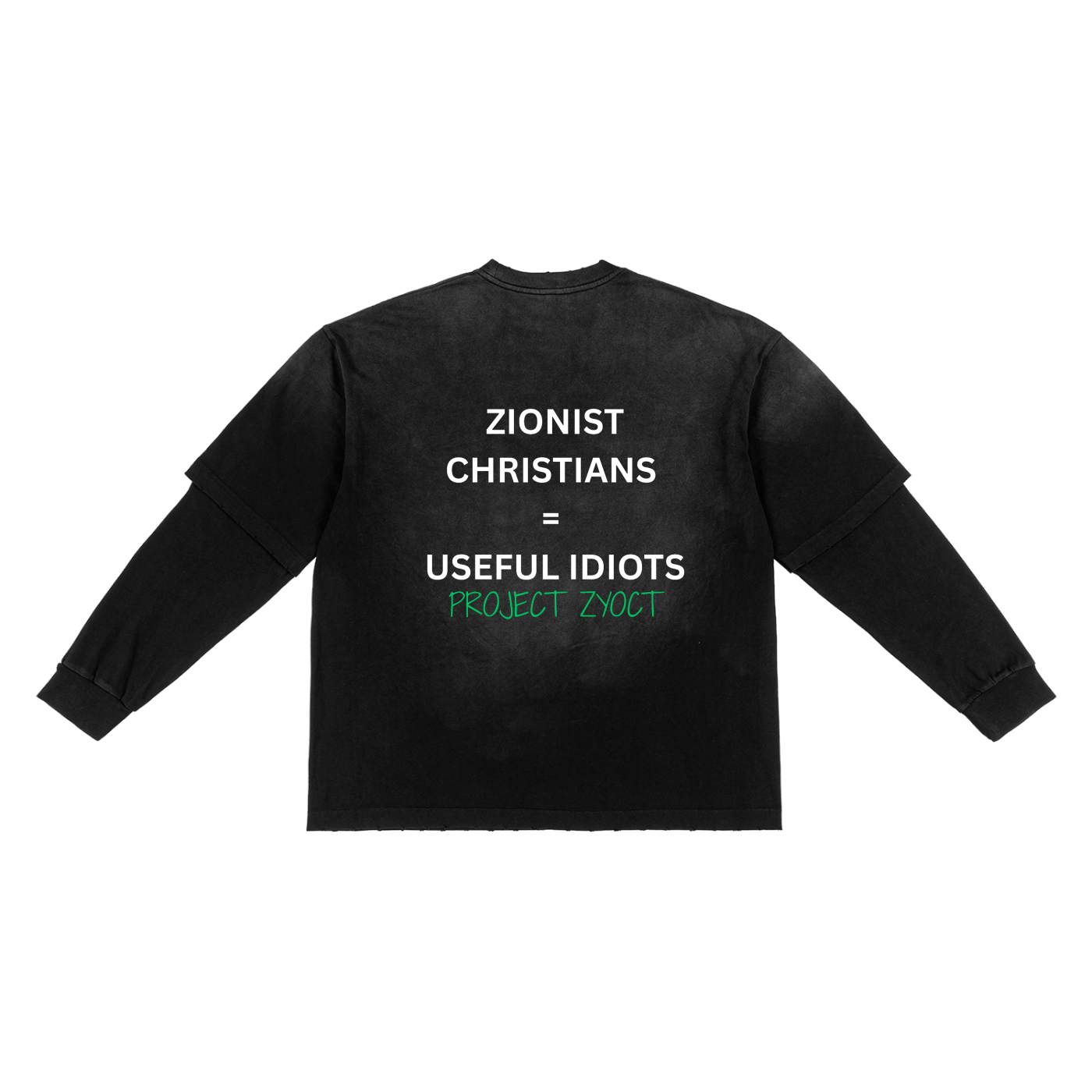 "Zionist Christians = Useful Idiots" Sunfade Two-Piece Shirt