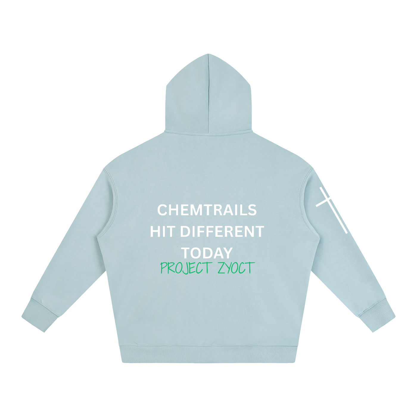 "Chemtrails Hit Different Today" Oversize Hoodie
