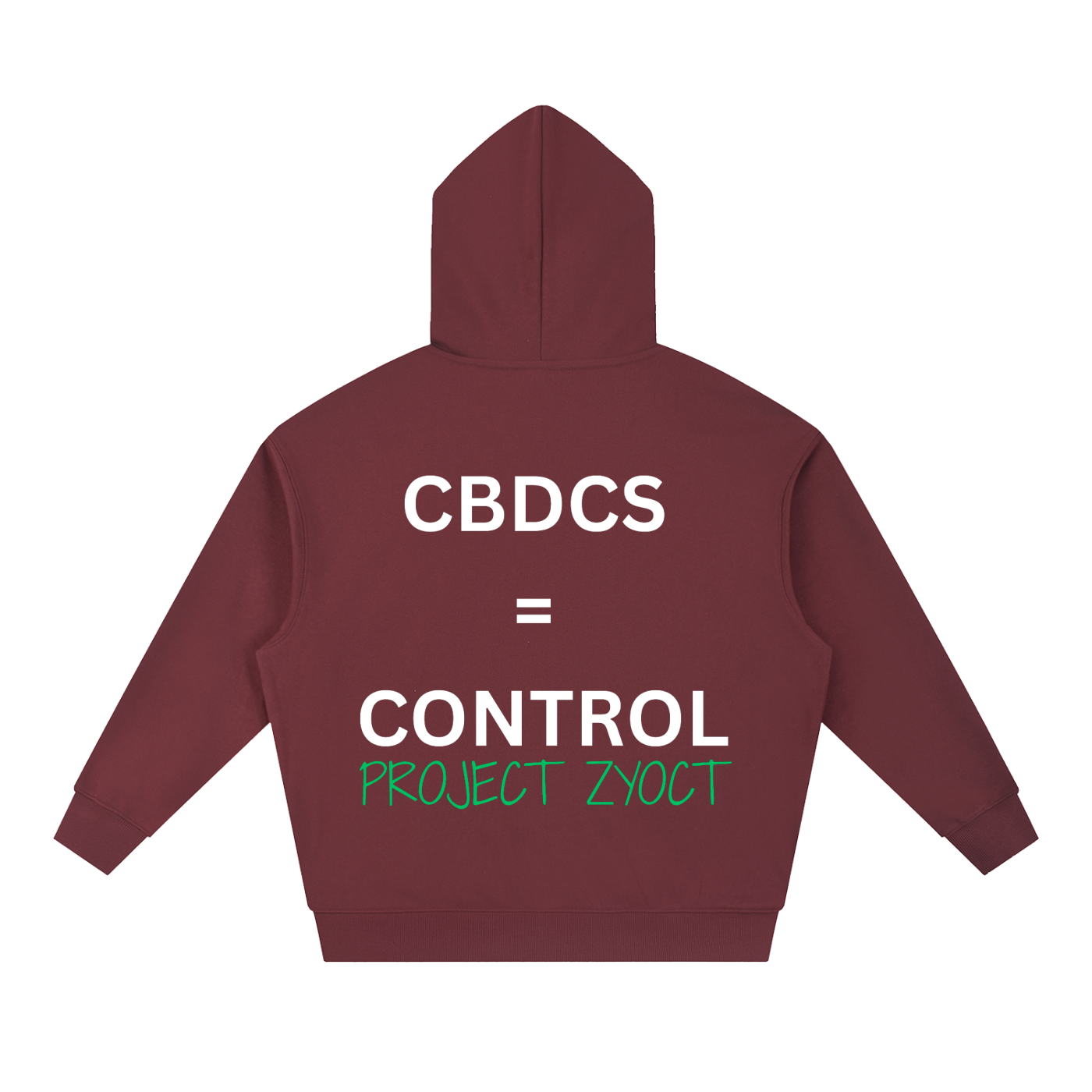 "CBDCs = Control" Heavyweight Hoodie