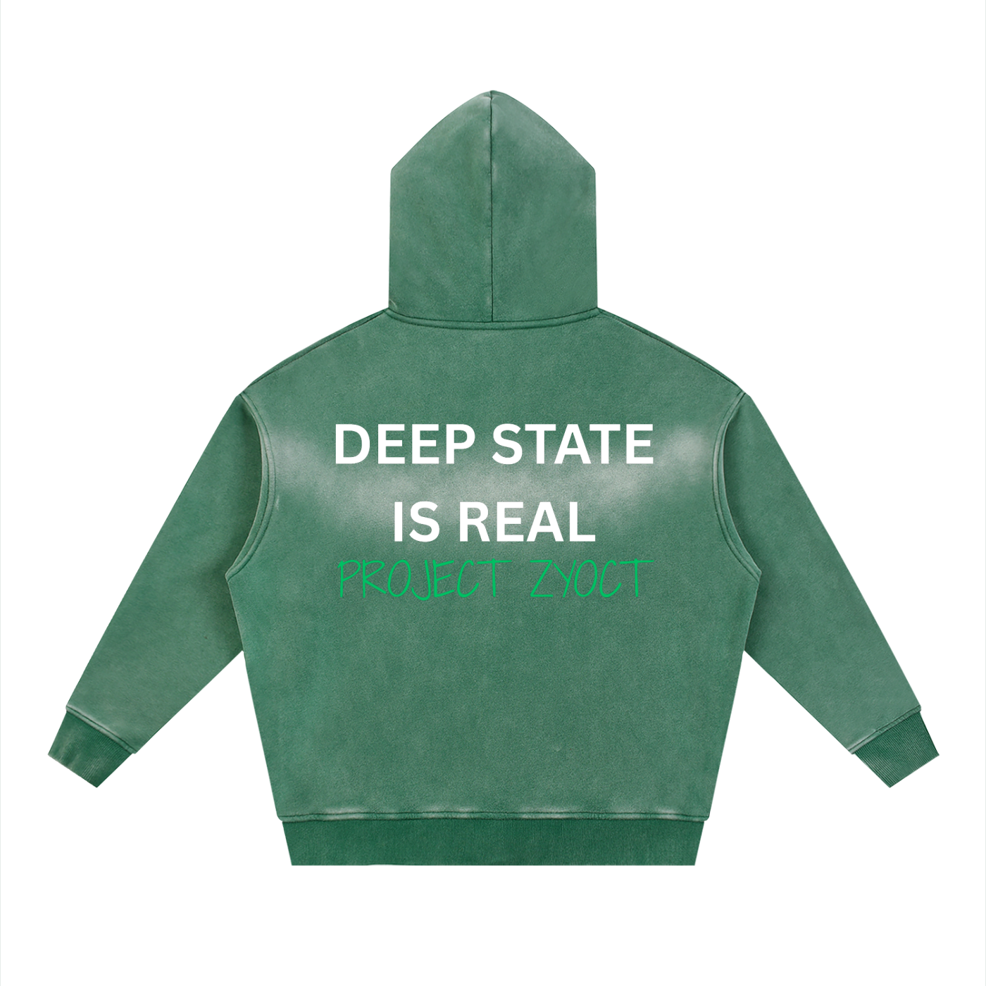 "Deep State is Real" faded Zipper Hoodie