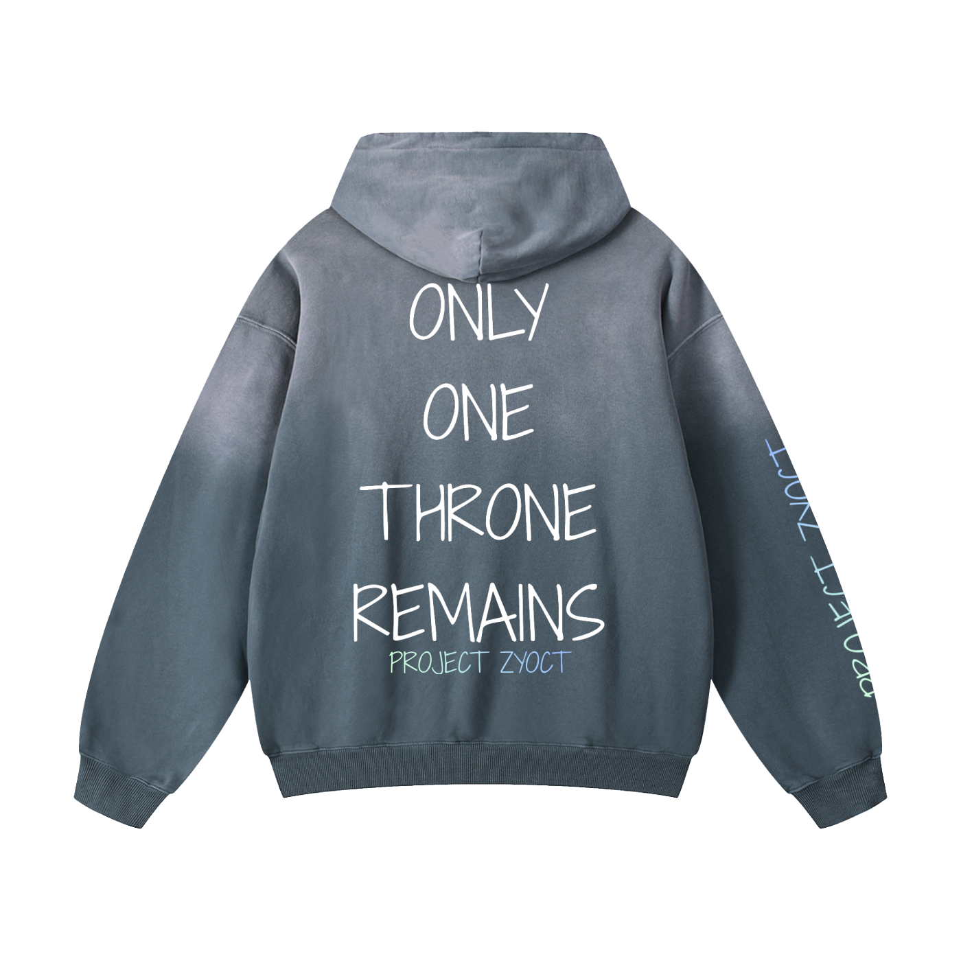 "ONLY ONE THRONE REMAINS" Heavyweight Sunfade Oversized Hoodie