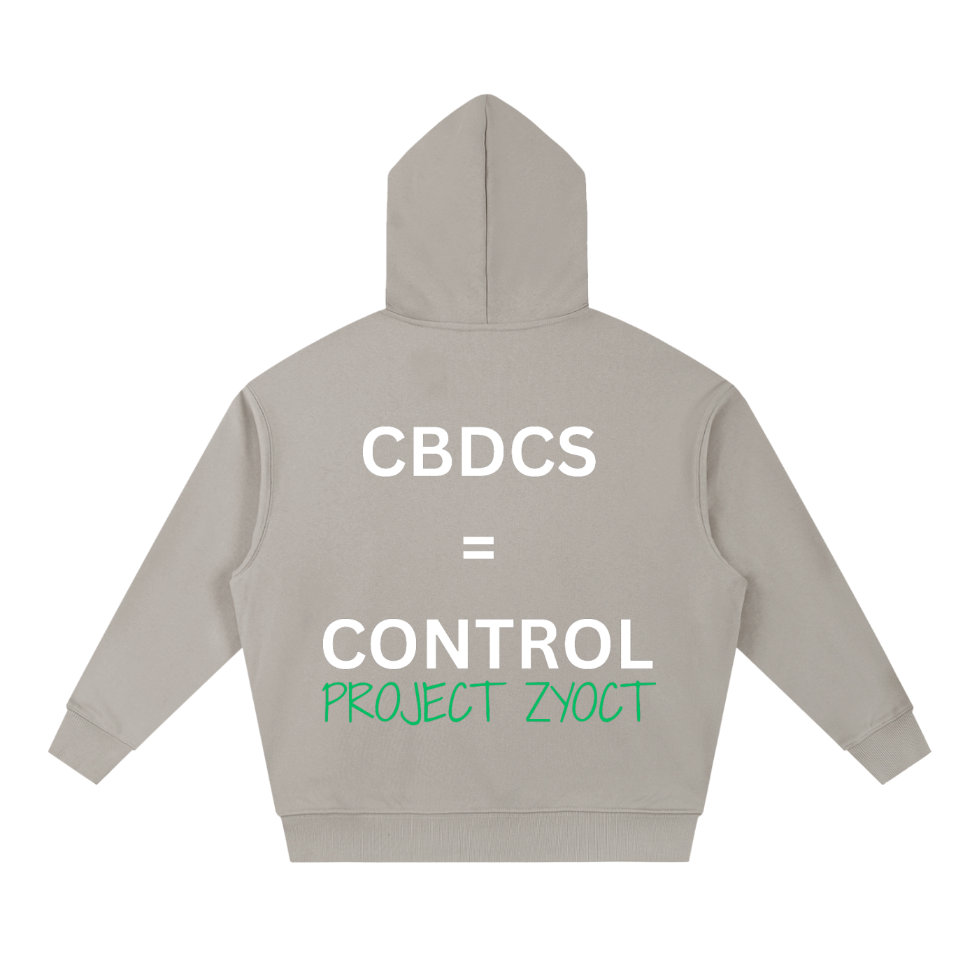 "CBDCs = Control" Heavyweight Hoodie