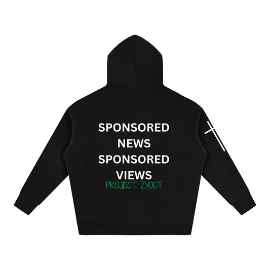 "Sponsored News Sponsored Views" Oversize Hoodie