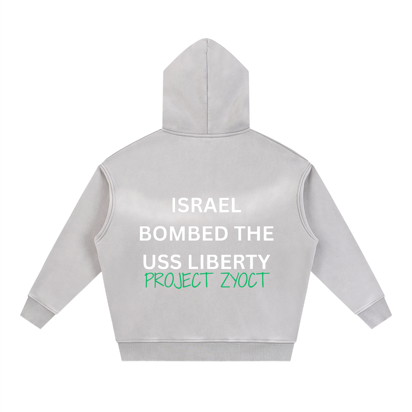 "Israel Bombed the USS Liberty" faded Zipper Hoodie