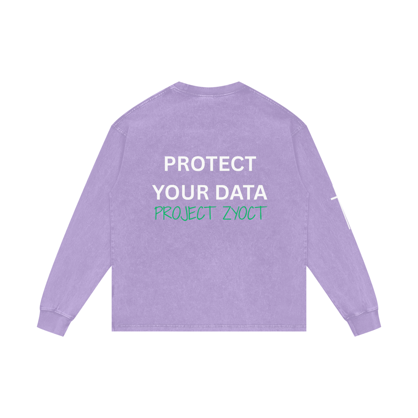 "Protect Your Data" Acid Wash Long Sleeve