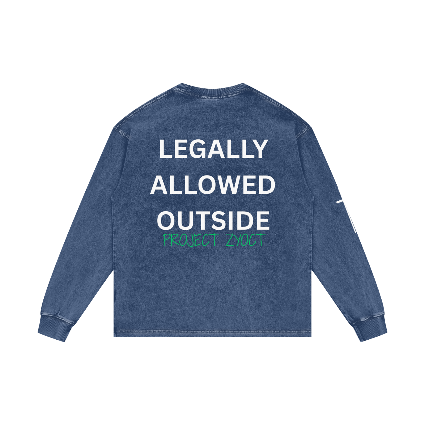 "Legally Allowed Outside" Acid Wash Long Sleeve