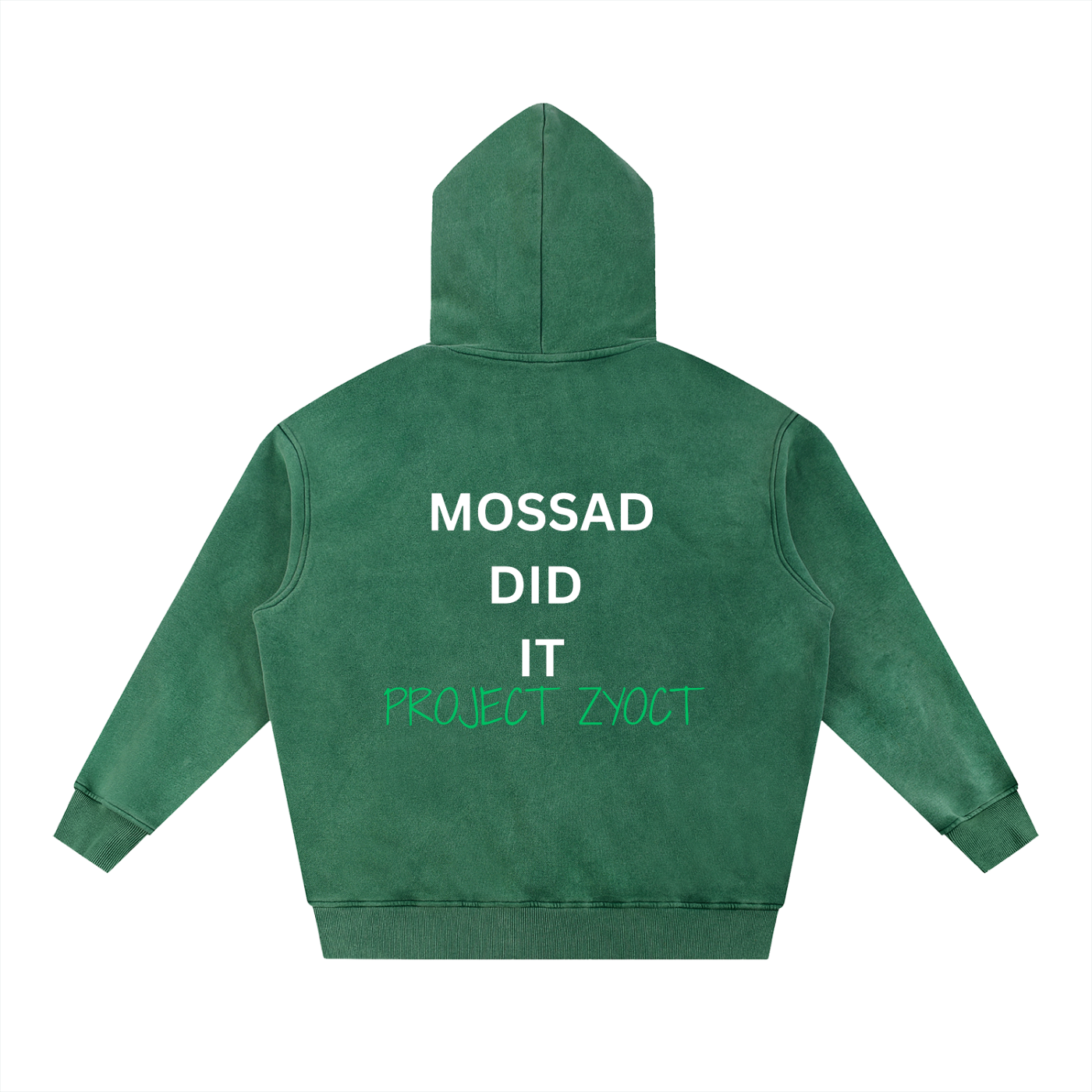 "Mossad Did It" Snow Wash Oversize Hoodie