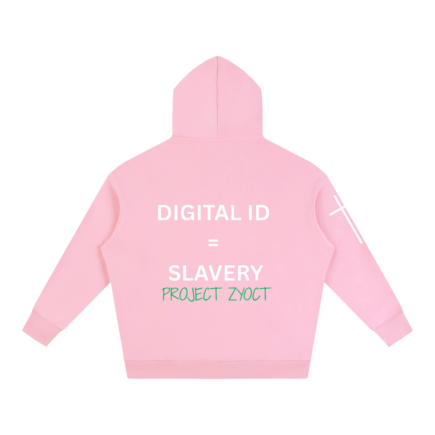 "Digital ID = Slavery" Oversize Hoodie