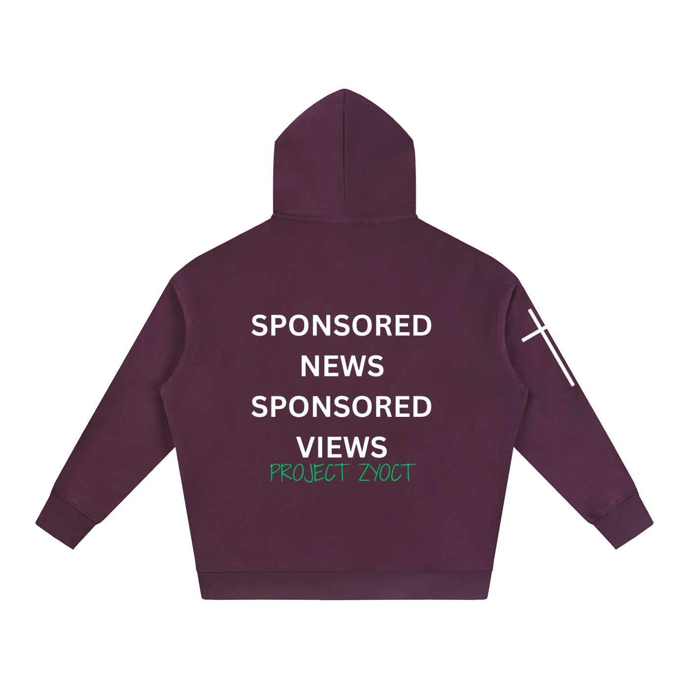 "Sponsored News Sponsored Views" Oversize Hoodie