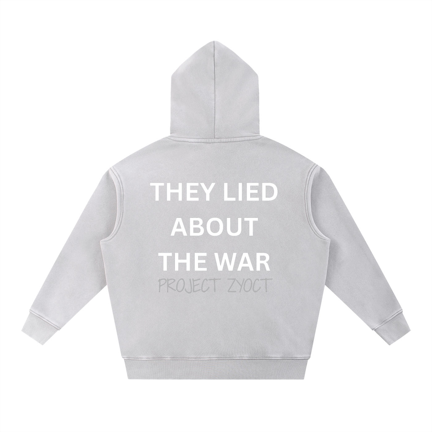 "They Lied About the War" Snow Wash Oversize Hoodie
