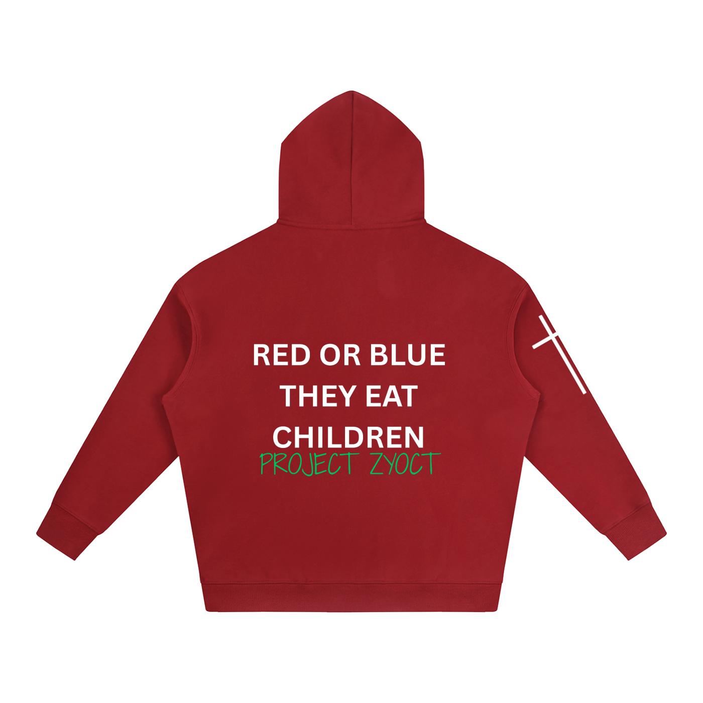 "Red or Blue They Eat Children" Oversize Hoodie