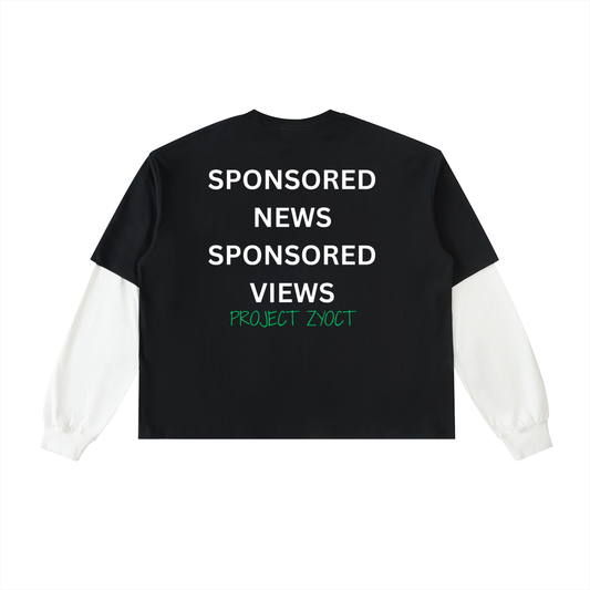 "Sponsored News Sponsored Views" Layered Shirt