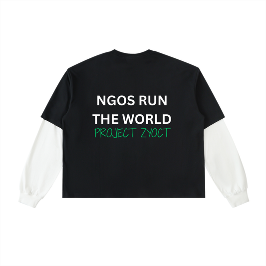 "NGOs Run the World" Layered Shirt