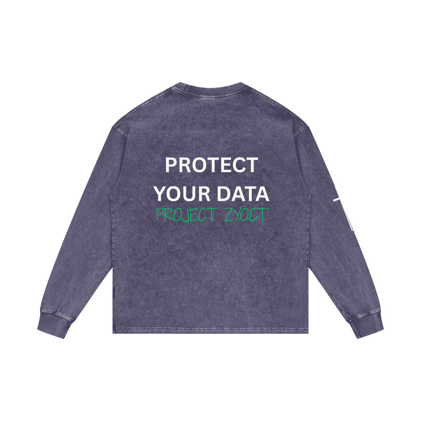 "Protect Your Data" Acid Wash Long Sleeve