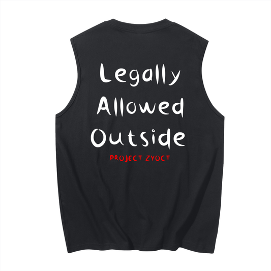 "Legally Allowed Outside" Cotton Tank Top