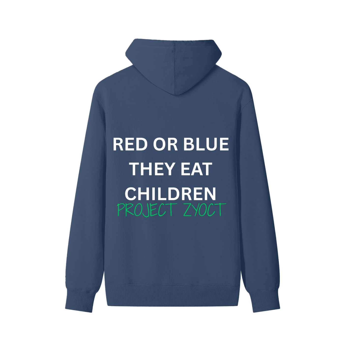 "Red or Blue They Eat Children" Classic Cotton Hoodie