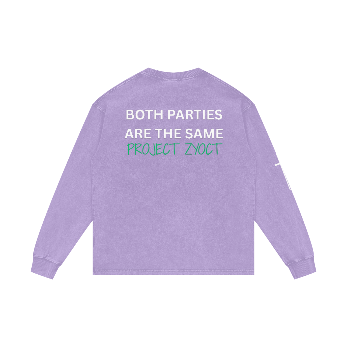 "Both Parties Are the Same" Acid Wash Long Sleeve