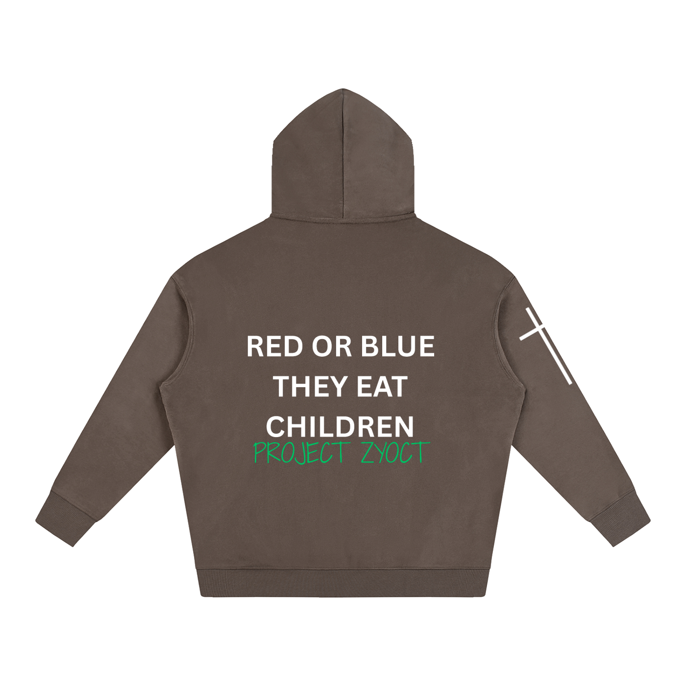 "Red or Blue They Eat Children" Oversize Hoodie