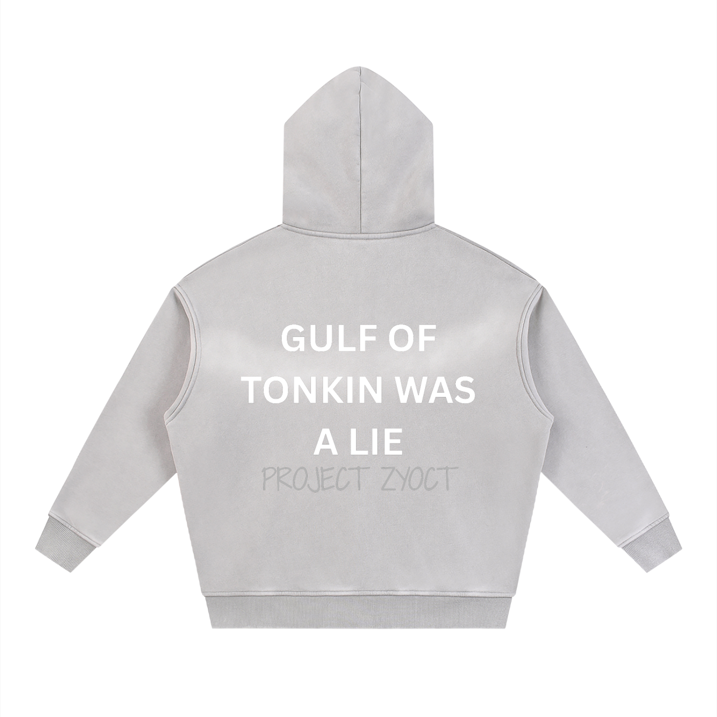 "Gulf of Tonkin Was a Lie" Faded Zipper Hoodie