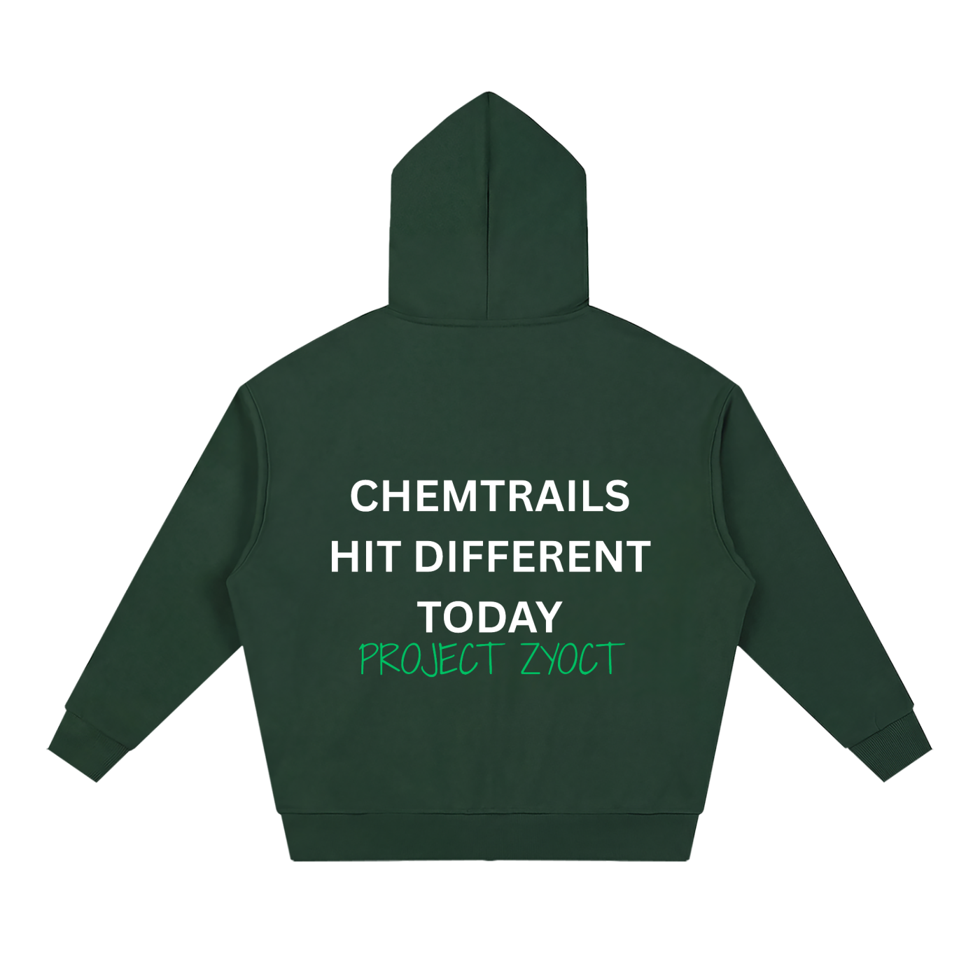 "Chemtrails Hit Different Today" Full Zip Hoodie