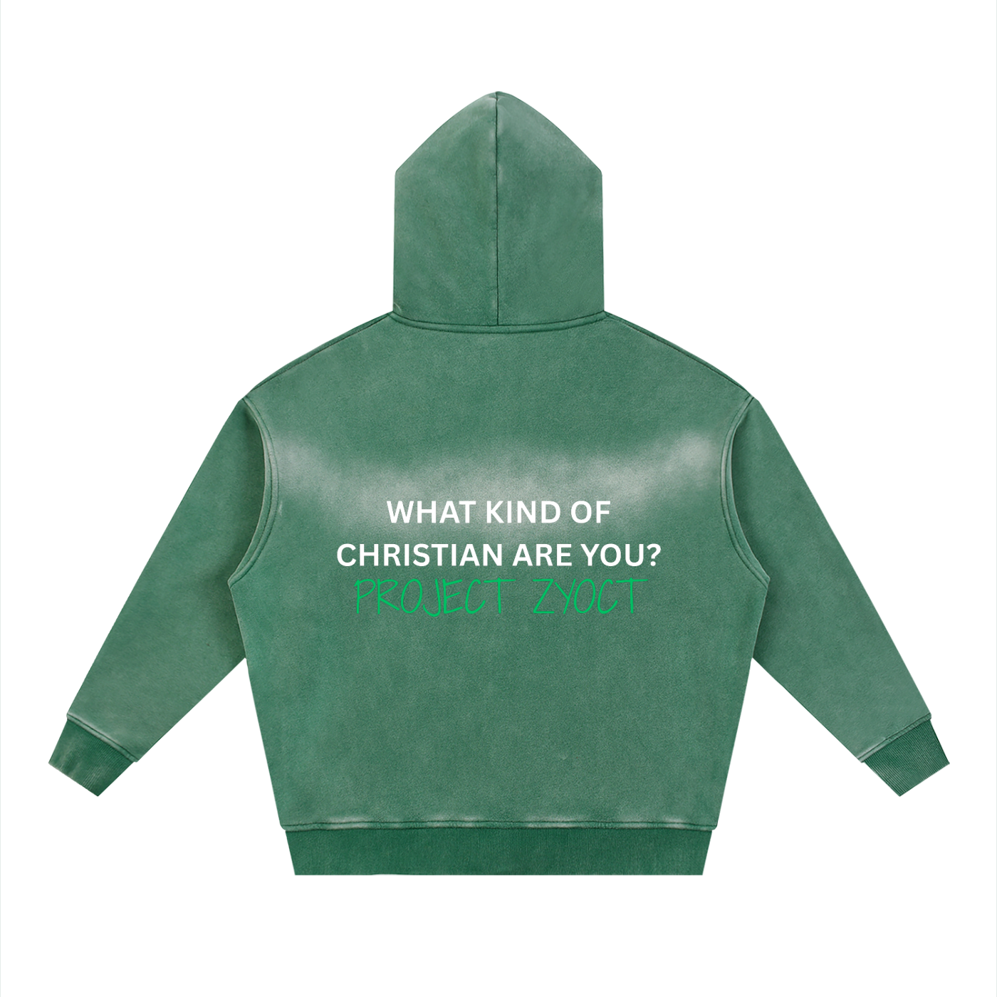 "What Kind of Christian" faded Zipper Hoodie