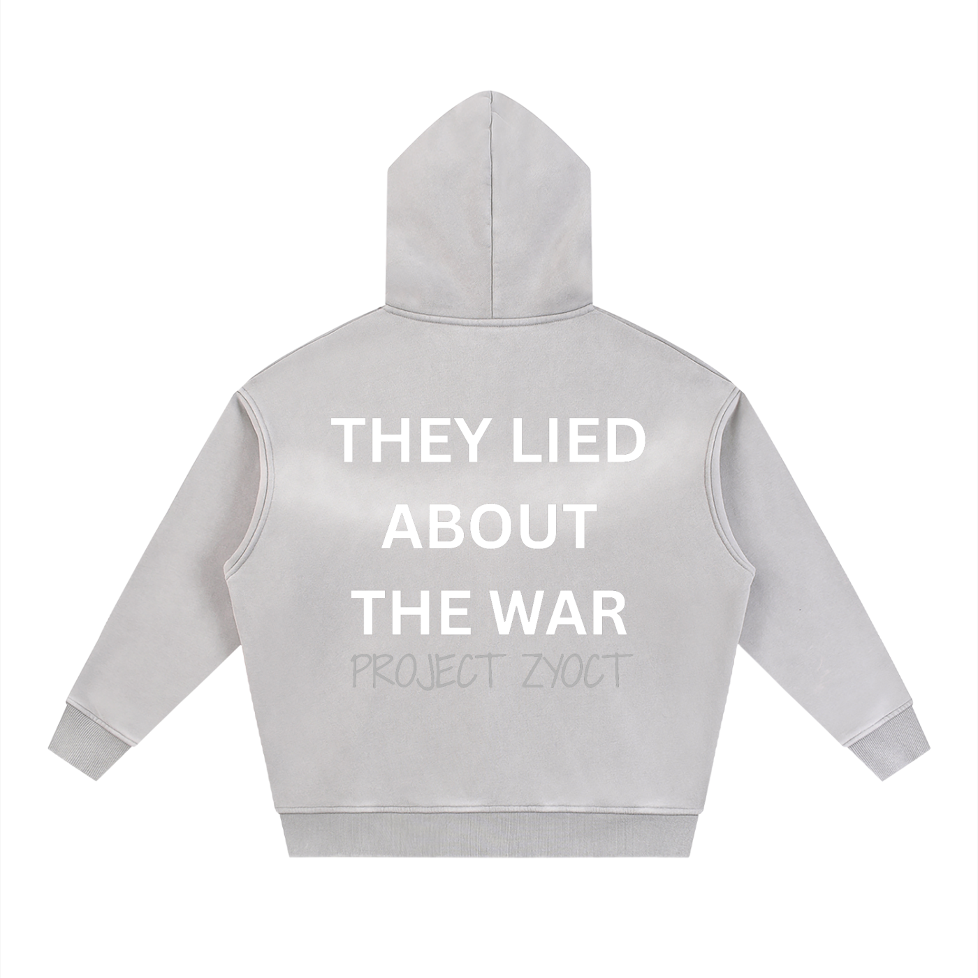 "They Lied About the War" Faded Zipper Hoodie