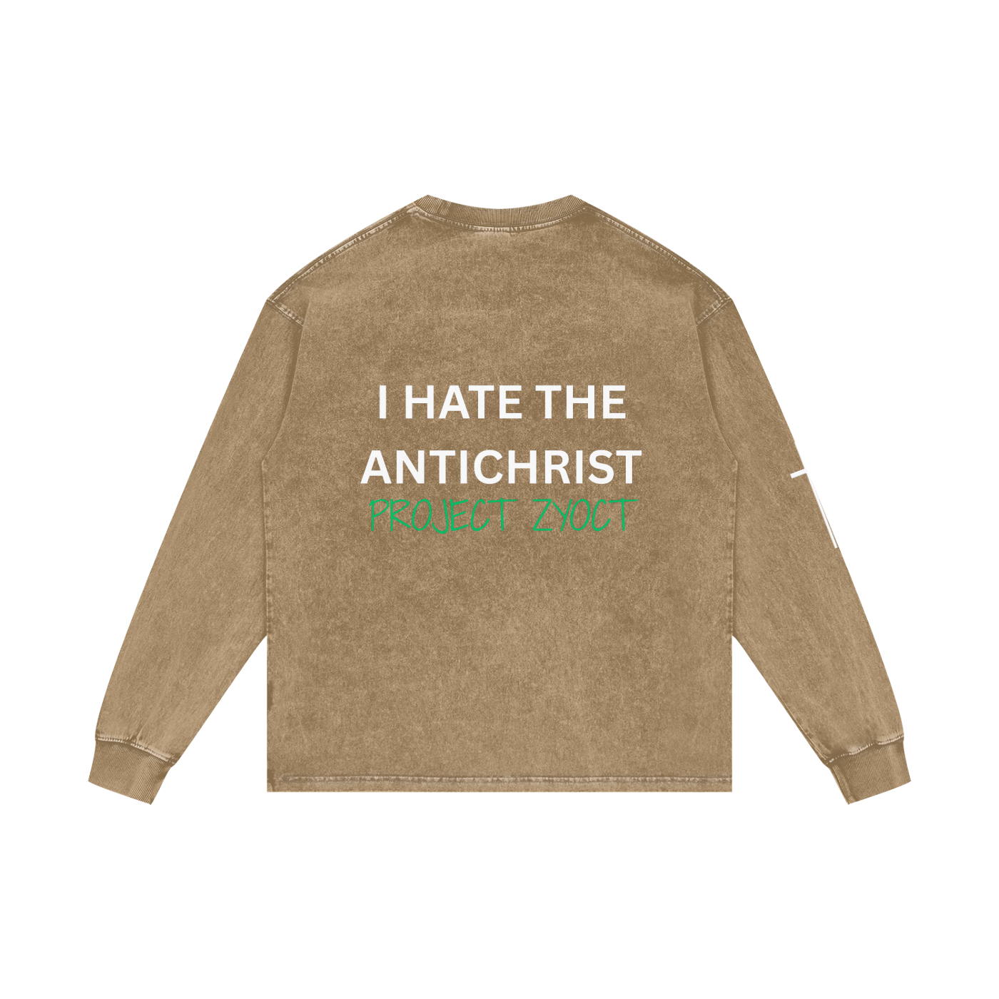 "I Hate the Antichrist" Acid Wash Long Sleeve