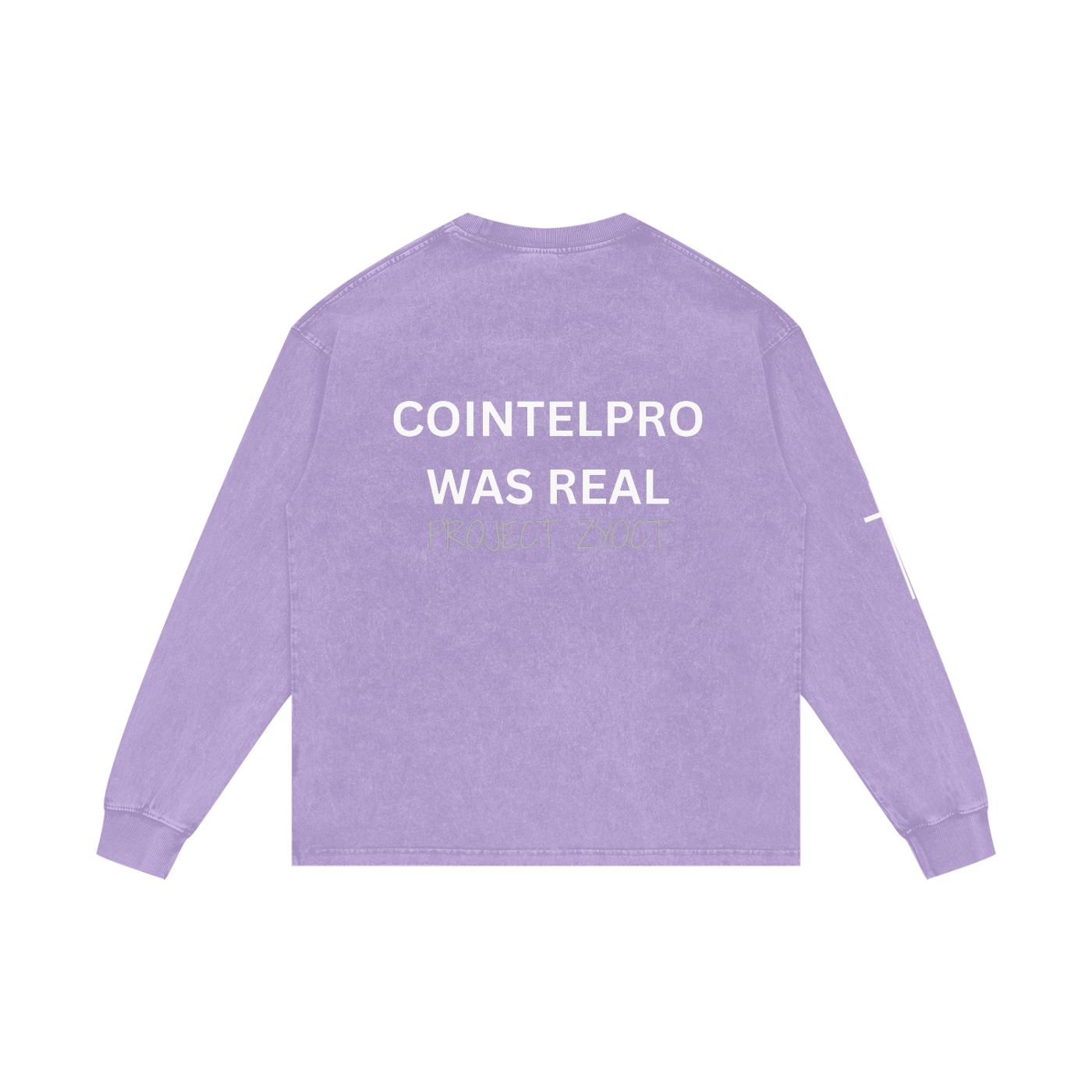 "COINTELPRO Was Real" Acid Wash Long Sleeve