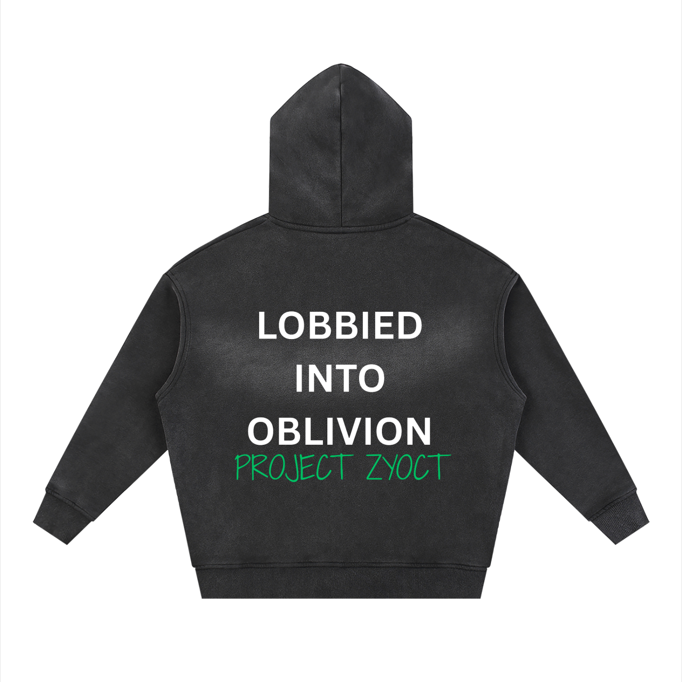 "Lobbied Into Oblivion" faded Zipper Hoodie