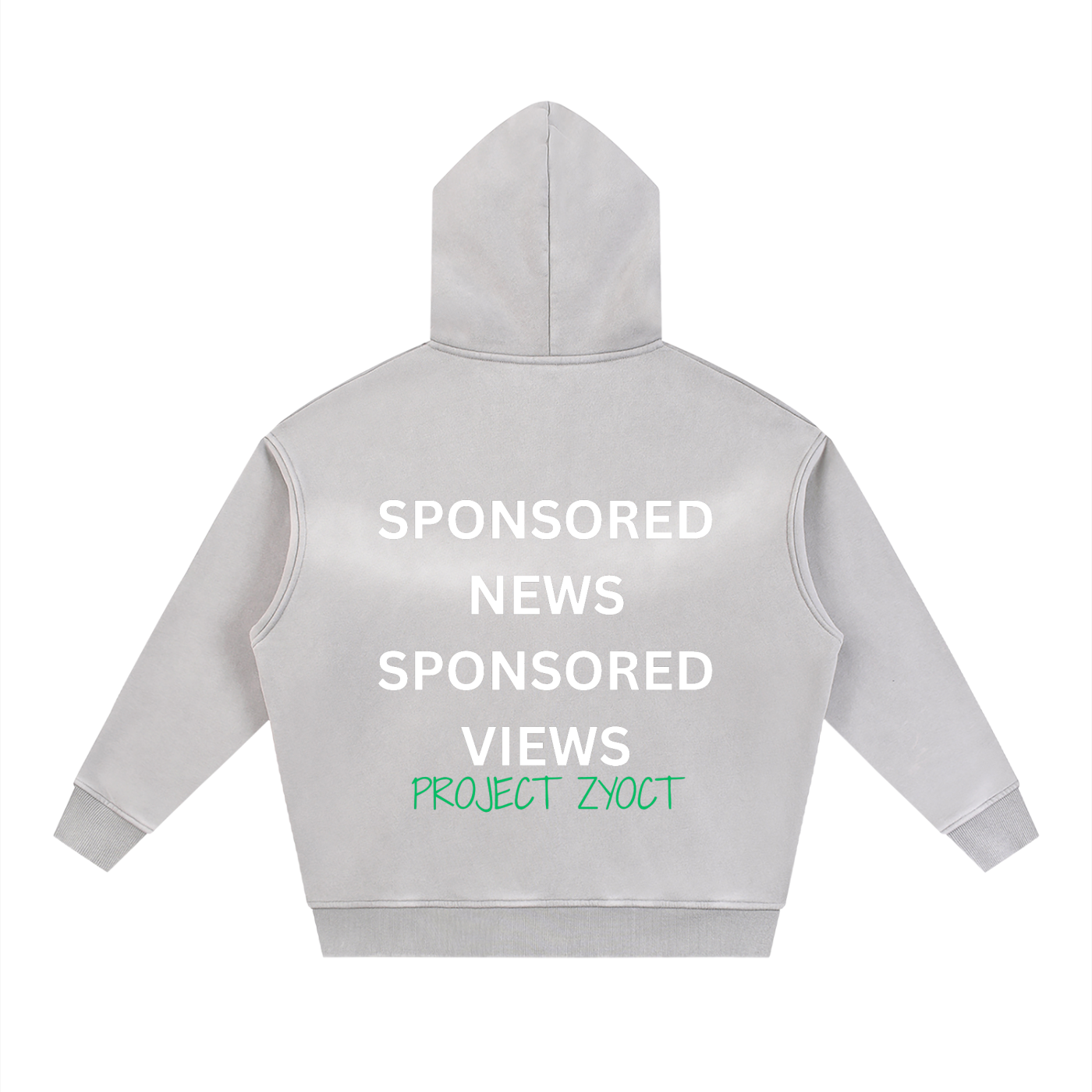 "Sponsored News Sponsored Views" faded Zipper Hoodie