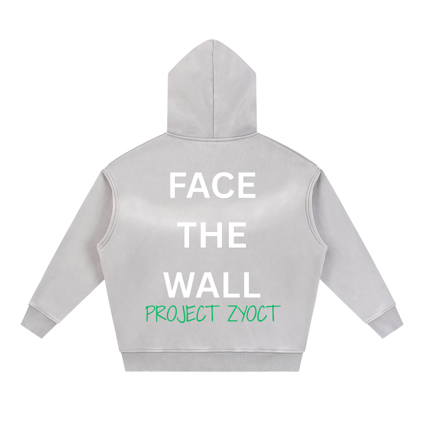 "Face the Wall" Faded Zipper Hoodie