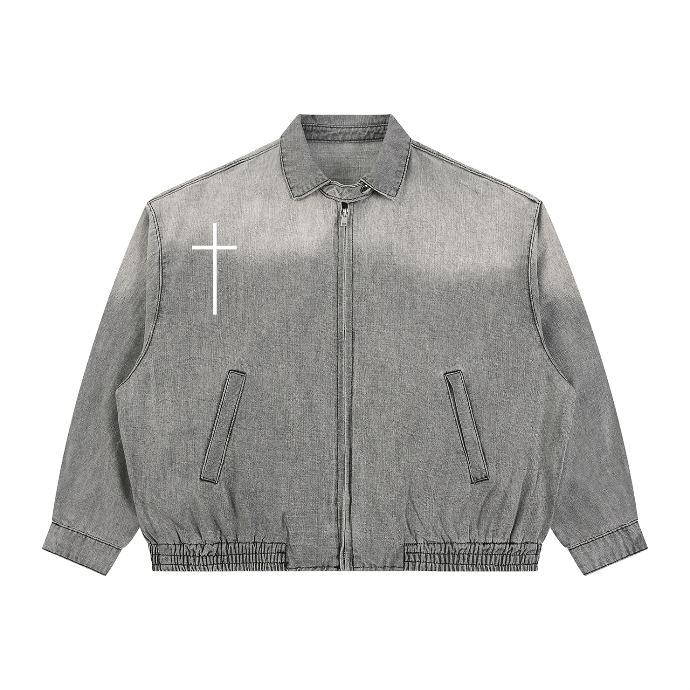 Simple Cross Denim Jacket