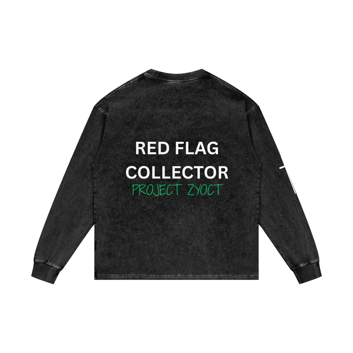 "Red Flag Collector" Acid Wash Long Sleeve